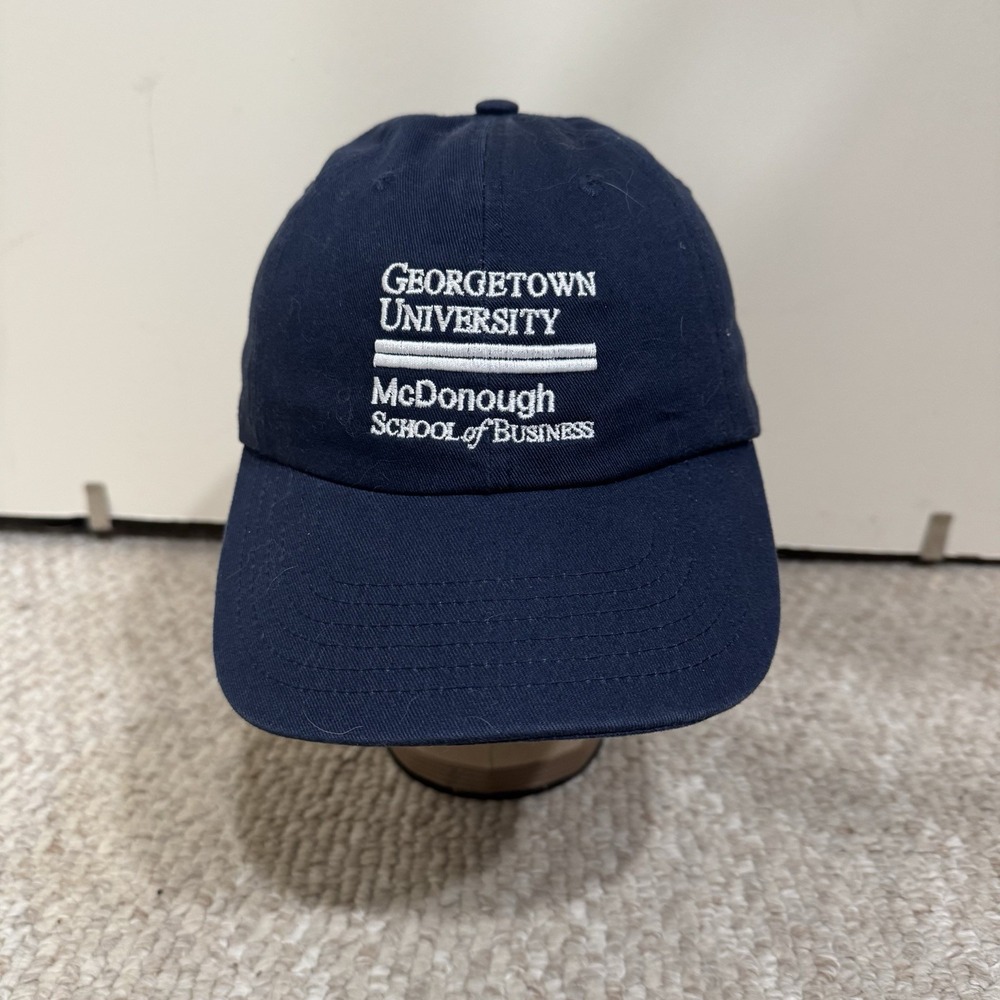 Georgetown University McDonough School Of Business Hoyas Blue Preppy Hat Cap